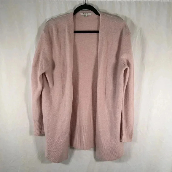 Madewell Cardigan Women's XS Pink Open Front Wool Blend Long Sleeve Sweater - Picture 1 of 9